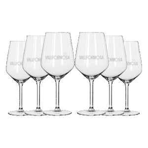 1 pack 6 copas vino Vallformosa (Carre 38cl D9)